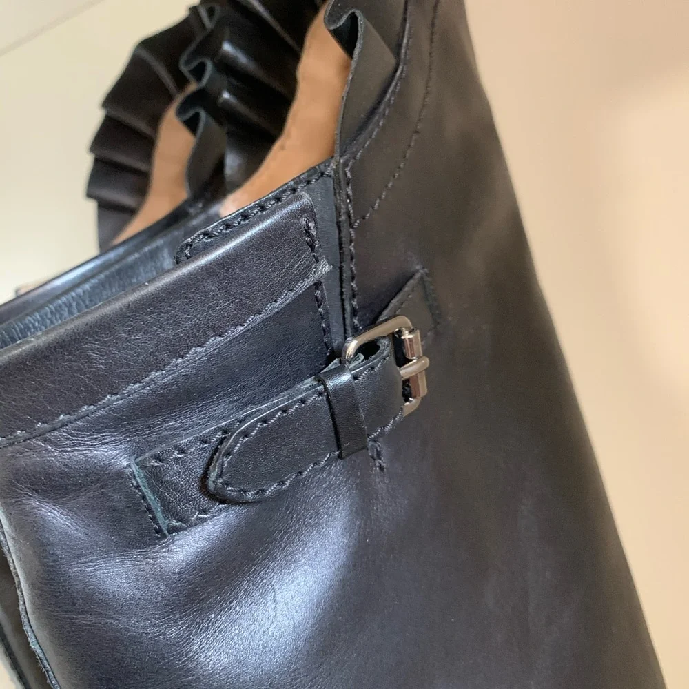 Valentino knee high leather boots